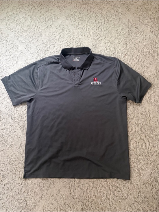 Under Armour Other - Rutgers Under Armour Men's Charcoal Gray Polo with R